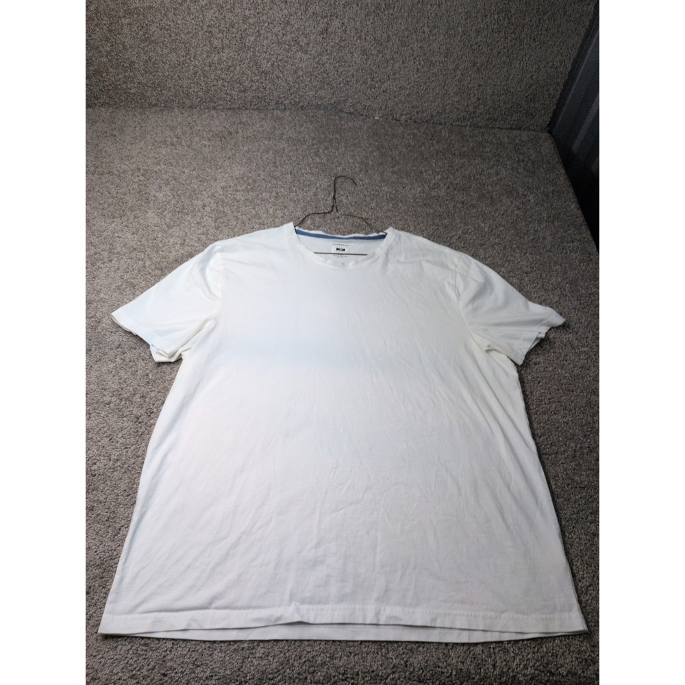 Joseph Abboud Men XXL White Modern Fit 100% Cotton Short Sleeve Crew Neck TShirt